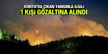 Konya'da çıkan orman yangınıyla ilgili 1 kişi gözaltına alındı