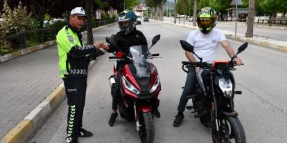 Karaman'da motosiklet denetimi yapıldı
