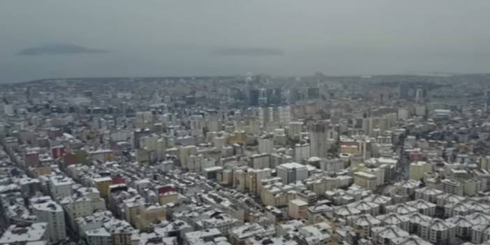 Kar Yağışının Ardından İstanbul Maltepe Havadan Görüntülendi