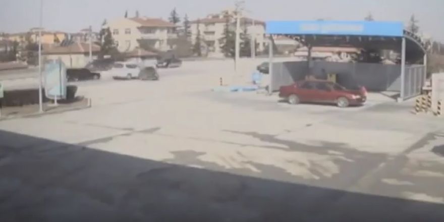 Konya'daki korkunç kaza kamerada