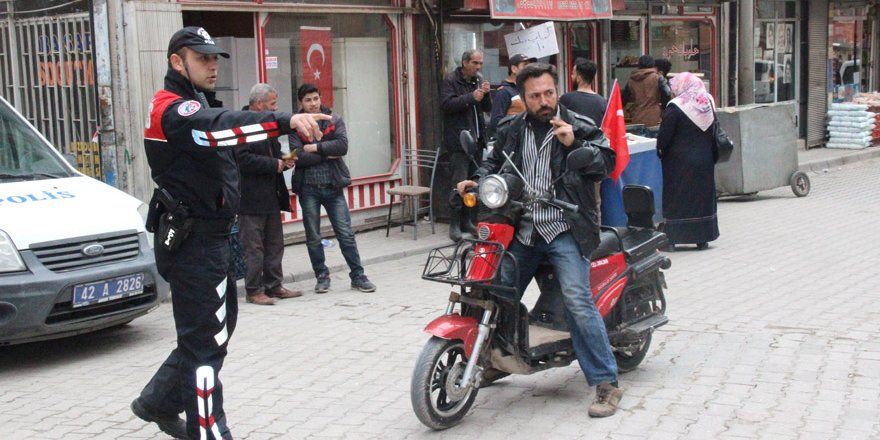 Konya polisinden çalıntı motosiklet denetimi