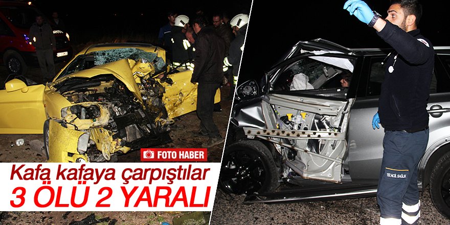 Konya’da iki otomobil çarpıştı: 3 ölü, 2 yaralı